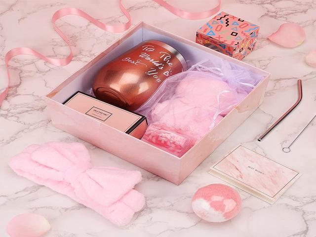 Alt view image 6 of 6 - Best Birthday Gifts for Women, Relaxing Spa Gift for Women, Perfect Christmas Gift Basket, Unique Happy Birthday Bath Set Gift Box for Her Mom Sister Best Friend