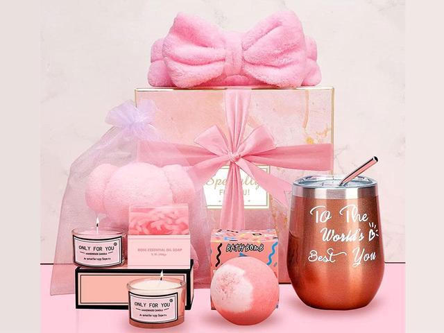 Birthday Gifts for Women Best Friend – Gifts for Her – Spa Tumbler  Relaxation Gift Set for Women - Birthday Gift Basket for Women Friends  Female Sister Mom – Unique Gifts for