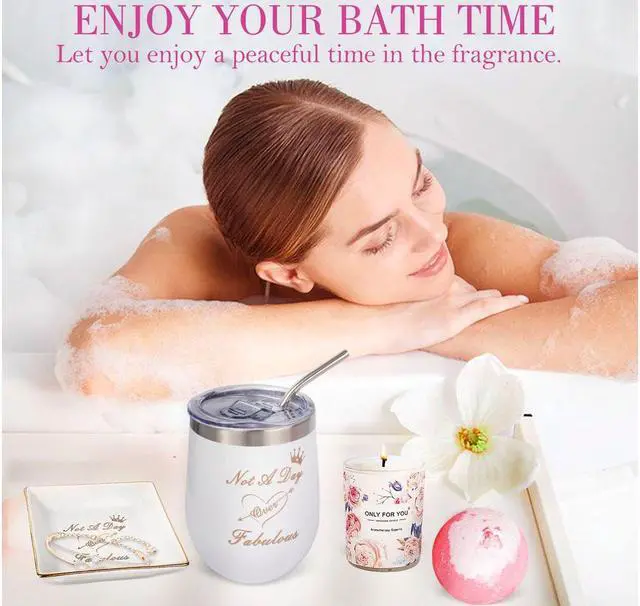 Alt view image 6 of 7 - Gifts for Women,Birthday Gifts for Women,teacher appreciation gifts,wine tumbler,Mothers Day Gifts for Mom from Daughter,Gifts for Friends Female,Sister Gifts,40th 50th Birthday Gift Basket for Women