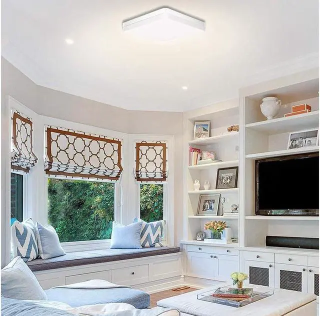 Alt view image 2 of 7 - LED Ceiling Light 36W 3240lm 4000K 9Inch Square LED Flush Mount Ceiling Lighting Fixture for Kitchen, Bedroom, Living Room, Utility Laundry Closet Room Natural White