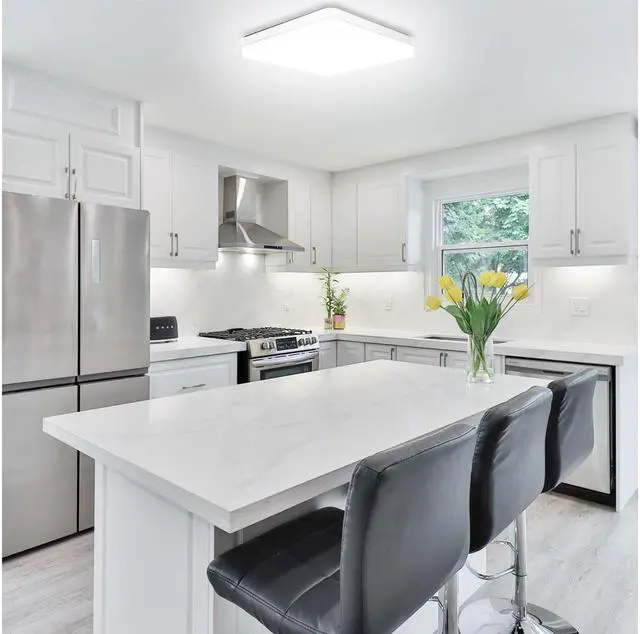 Alt view image 5 of 7 - LED Ceiling Light 36W 3240lm 4000K 9Inch Square LED Flush Mount Ceiling Lighting Fixture for Kitchen, Bedroom, Living Room, Utility Laundry Closet Room Natural White