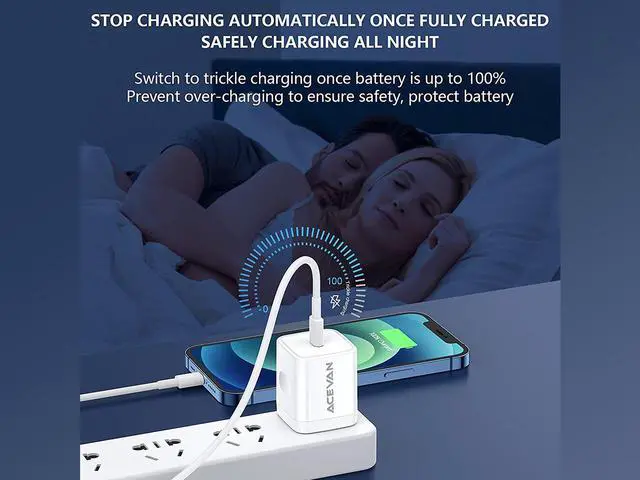 Alt view image 6 of 7 - iPhone 13 Charger, USB C Charger Block PD 3.0 Fast Charger, 20W Power Delivery USB C Wall Charger for iPhone 13 12 11 Pro Max XS XR X 8 Plus iPad Pro AirPods Pro Galaxy S20 10 9 Note 20 10 9 and More