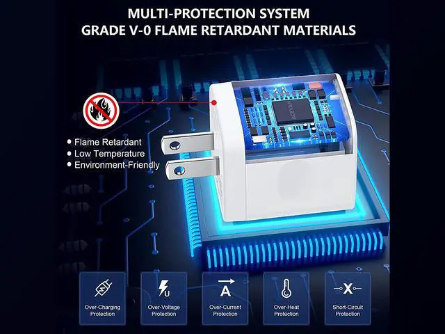 Alt view image 4 of 7 - iPhone 13 Charger, USB C Charger Block PD 3.0 Fast Charger, 20W Power Delivery USB C Wall Charger for iPhone 13 12 11 Pro Max XS XR X 8 Plus iPad Pro AirPods Pro Galaxy S20 10 9 Note 20 10 9 and More