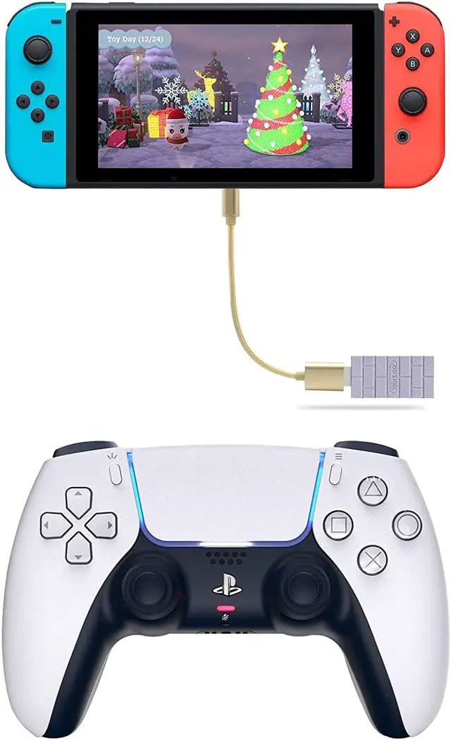 Alt view image 5 of 7 - 8Bitdo Wireless USB Adapter Bluetooth Receiver for Nintendo Switch, Windows PC, Mac & Raspberry Pi - for PS5, PS4, Xbox One Bluetooth Controller and More & Type-C OTG Cable - Gray