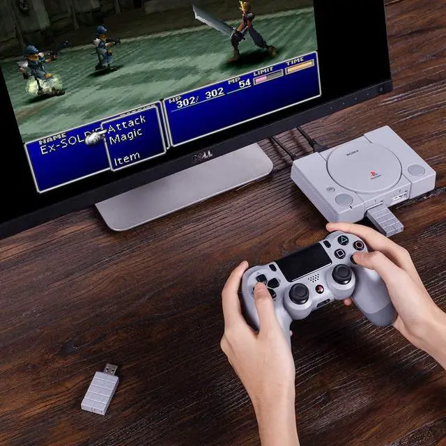 Alt view image 6 of 7 - 8Bitdo Wireless USB Adapter Bluetooth Receiver for Nintendo Switch, Windows PC, Mac & Raspberry Pi - for PS5, PS4, Xbox One Bluetooth Controller and More & Type-C OTG Cable - Gray