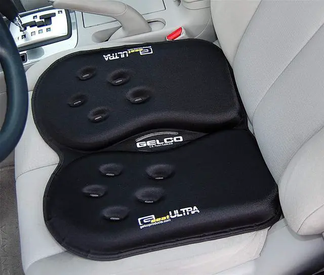 Alt view image 4 of 5 - GSeat Ultra Orthopedic Gel and Foam Seat Cushion (Black) – for Coccyx, Back, Tailbone, Prostate, Postnatal, and Sciatica Pain/Discomfort – Office, Car, Chair, Travel