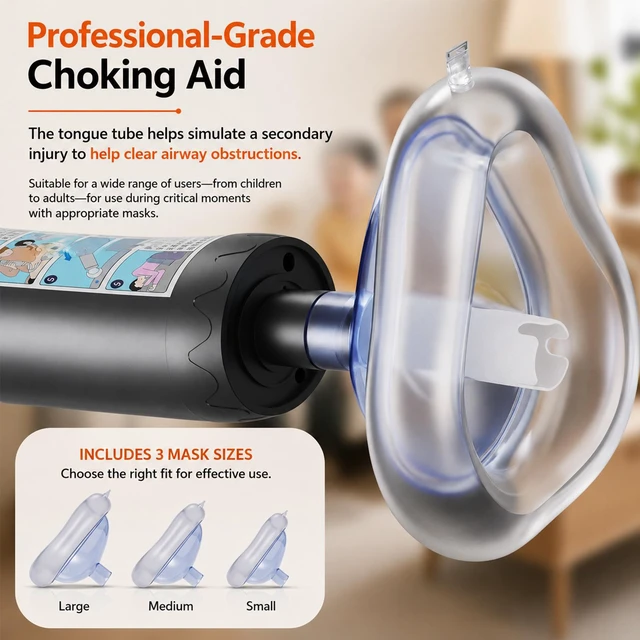Alt view image 2 of 7 - Portable Anti-Choking Airway Suction Rescue Device *One-Hand Operation*