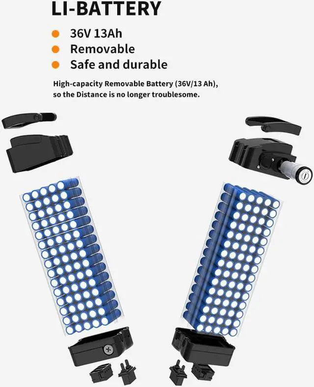 Alt view image 3 of 7 - AOSTIRMOTOR G20 500W Electric Bike for Adults , 20" * 4" Fat Tire, with 36V 13AH Removable Lithium Battery, Travel Up to 20 Miles, Max Speed Up to 25 MPH