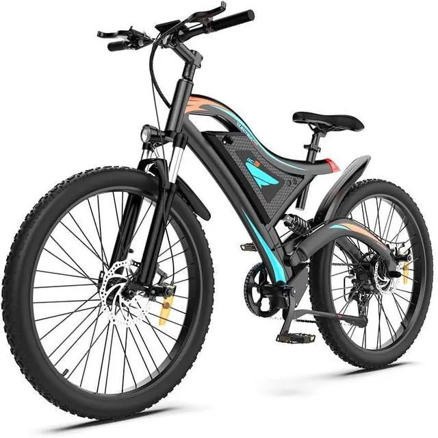 Main image of Aostirmotor S05 Full Suspension 2.5" Tire Electric Bikes 500W for Adults All Terrain E-Bike 48V 15AH Removable Battery Electric Bike