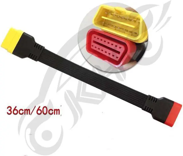 Main image of 36cm for Launch OBD II extension cable X431 V/V+/PRO/PRO3/Easydiag 3.0/Mdiag/Golo Main OBD2 Extended Connector 16Pin male to Female