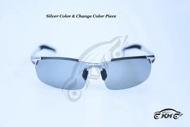 Alt view image 4 of 6 - KH Change Color Photochromic Sunglasses Men Women Titanium polarized Sun Glasses Chameleon Driving