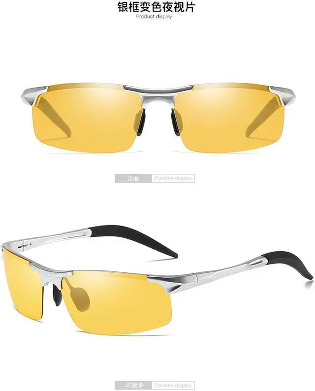 Alt view image 3 of 6 - KH Change Color Day and Night Photochromic Sunglasses polarized Sun Glasses Driving Glasses
