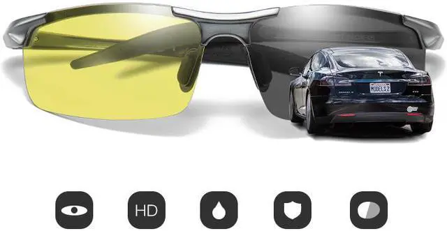 Alt view image 2 of 6 - KH Change Color Day and Night Photochromic Sunglasses Men Women Titanium polarized Sun Glasses Chameleon Driving