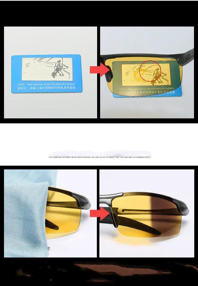 Alt view image 5 of 6 - KH Change Color Day and Night Photochromic Sunglasses polarized Sun Glasses Driving Glasses
