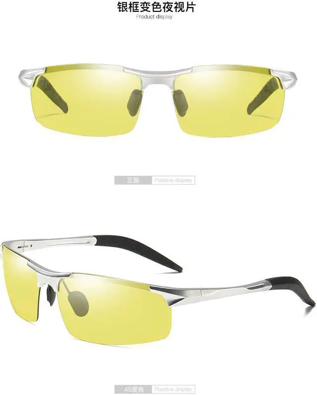 Alt view image 3 of 6 - KH Change Color Day and Night Photochromic Sunglasses Men Women Titanium polarized Sun Glasses Chameleon Driving