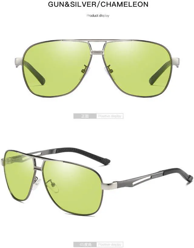 Alt view image 3 of 7 - KH Change Color Day and Night Driving Glasses Polarized HongKong Famous Brand KH Night Vision Men Driver Goggles