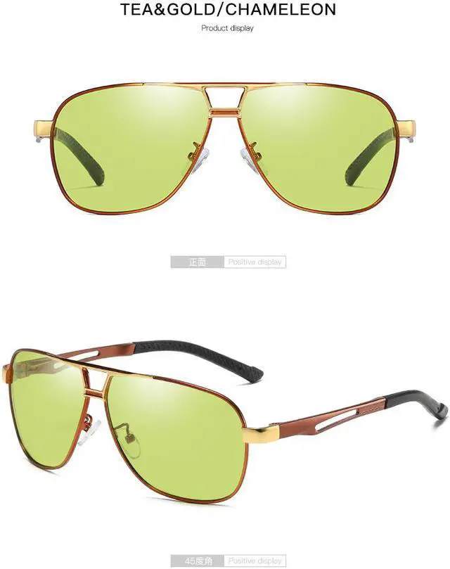 Alt view image 3 of 7 - KH Change Color Day and Night Driving Glasses Polarized HongKong Famous Brand KH Night Vision Men Driver Goggles