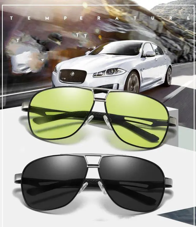 Main image of KH Change Color Day and Night Driving Glasses Polarized HongKong Famous Brand KH Night Vision Men Driver Goggles