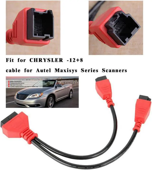 Alt view image 5 of 7 - Cable Adaptor 12+8 Fit for Chrysler Autel MaxiSys MS908S MS906BT cr12-8-001