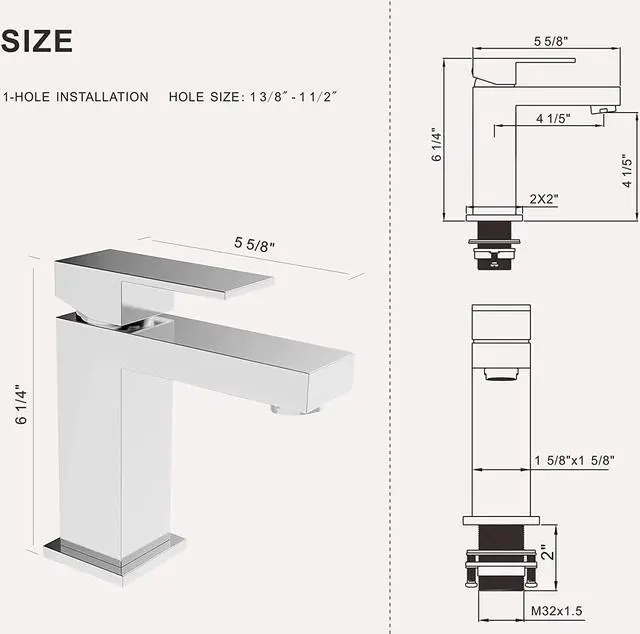 Alt view image 5 of 6 - Modern Bathroom Faucet Chrome Single Hole Bathroom Sink Faucet with Pop Up Drain Assembly Leadfree Solid Brass Alwen bathroom faucet