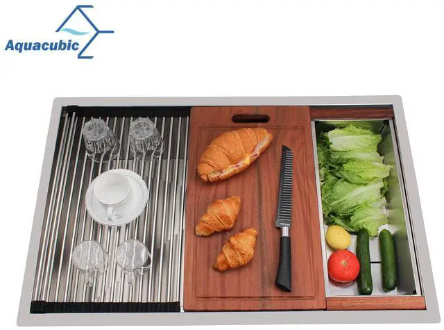 Alt view image 6 of 7 - 30X19 inch Workstation Ledge kitchen Sink Undermount Kitchen Sink 304 Stainless Steel Single Bowl