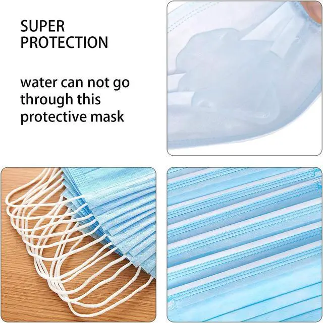 Alt view image 8 of 9 - 50 pcs 3 Layer Disposable Face Masks