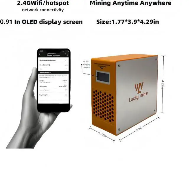 Alt view image 2 of 6 - Lucky Miner LG07 Dogecoins Miner and Litecoins Miner 11MH/S WiFi 2.4GHz ASIC