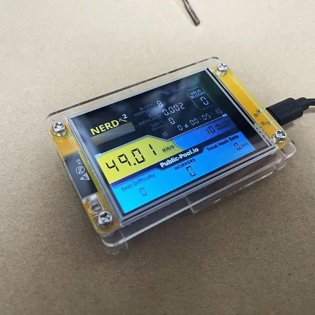 Alt view image 5 of 6 - Bitcoin Solo Lottery Miner Lilygo NerdMiner V2 Bitcoin Nerd Miner T Display S3 54KH/S Nerd miner btc lottery miner 2.8" Display with Case