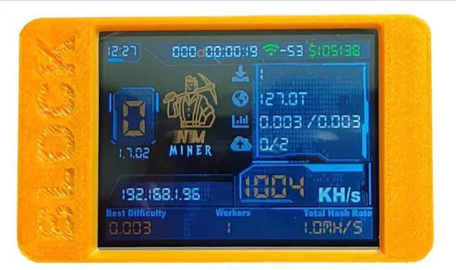 Main image of Crazy 1000 KH/S!!! Bitcoin Lottery Miner 2.8-Inch **18x Faster than Nerdminer**
