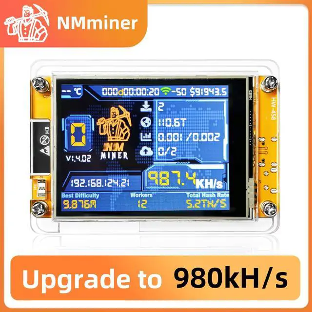 Main image of Crazy 1000 KH/S!!! Bitcoin Lottery Miner 2.8-Inch **18x Faster than Nerdminer**