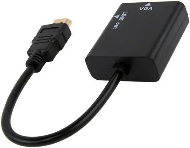 Alt view image 4 of 6 - Male to Female HDMI-compatible to VGA Digital Analog Video Audio Cable Adapter 1080P 720P 480P For PS4 PC HDTV Display Projector
