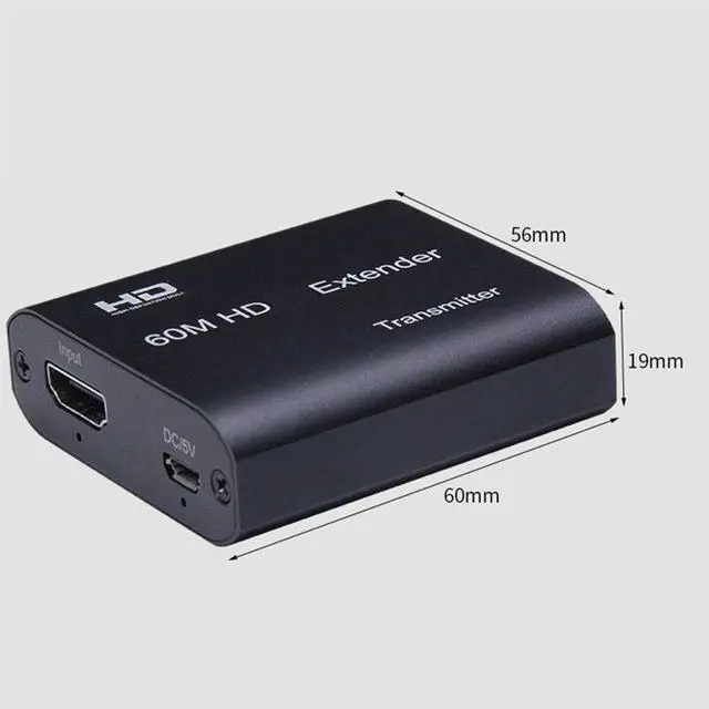 Main image of 1 Pair HDMI-compatible to RJ45 Extension Transmitter Receiver Adapter 4K HD 60M Extender Over Ethernet CAT 5E/6 for PS4 HDTV PC