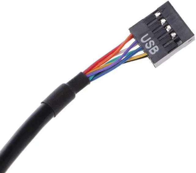 Alt view image 4 of 5 - USB 2,0 9-Pin vivienda USB macho a USB 3,0 20-Pin de la placa base Cable adaptador hembra