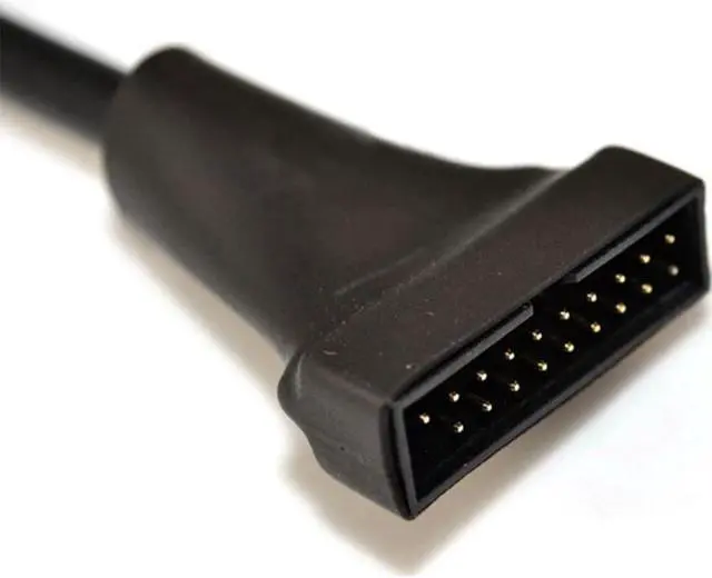 Alt view image 2 of 5 - USB 2,0 9-Pin vivienda USB macho a USB 3,0 20-Pin de la placa base Cable adaptador hembra