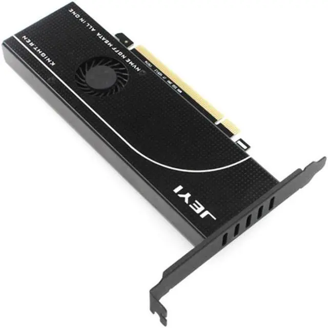 Main image of JEYI KNIGHT PCIE3.0 for NVME Adapter x16 PCI-E M.2 2280 Aluminum Sheet Thermal Conductivity Silicon Wafer Fan Cooling Full Speed