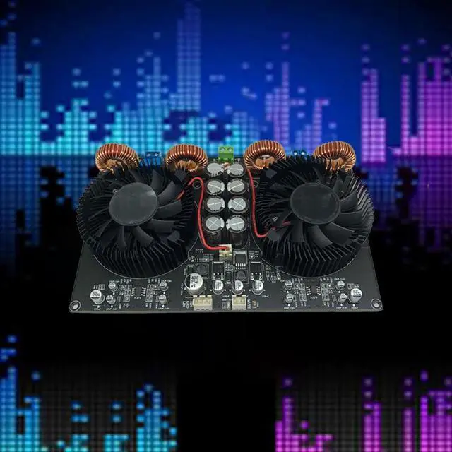 Alt view image 2 of 4 - YJ-TPA3255 Digital Power Amplifier Board 2X600W High-Power Dual-Core 2.0 Class D Audio Power Amplifier Board(Air-Coole