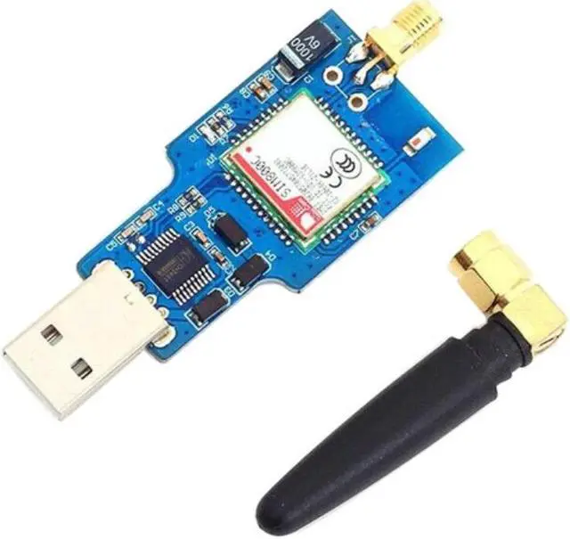 Main image of USB to GSM Module Quad-Band GSM GPRS SIM800C Module for Bluetooth SMS Messaging with Antenna