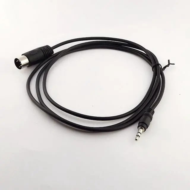 Alt view image 4 of 4 - 1pc Din 5 Pin Din MIDI Male Plug To 3.5mm Male Stereo Jack Audio Cable 150cm 5FT
