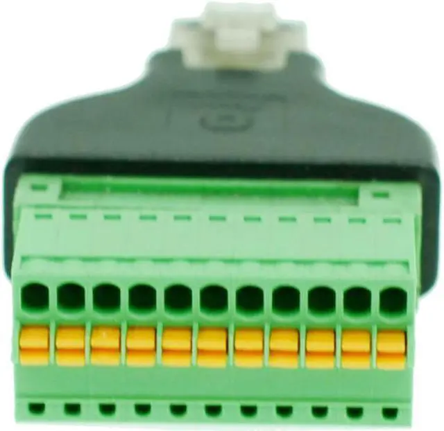 Alt view image 3 of 4 - 1pc RJ50 Male to 11 Pin Spring Terminal Adapter Connector RJ50 Splitter for CCTV DVR CCTV Accessory
