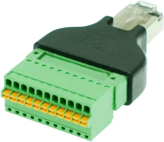 Main image of 1pc RJ50 Male to 11 Pin Spring Terminal Adapter Connector RJ50 Splitter for CCTV DVR CCTV Accessory