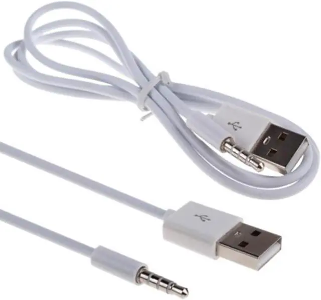 Alt view image 3 of 5 - Aux 3.5mm To USB Male Universal Audio Charging 100cm Metal 2 In 1 Portable Home Adapter Cable