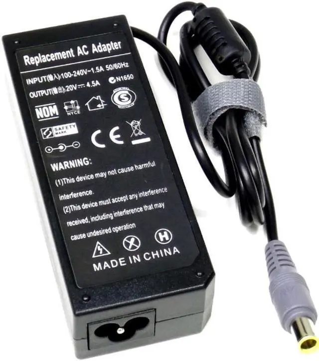 Alt view image 2 of 4 - est! 20V 4.5A 8mm*5.5mm 90W AC Adapter For IBM /Lenovo/ ThinkPad X61 T61 R61 92P 40Y Laptop Charger Power Supply