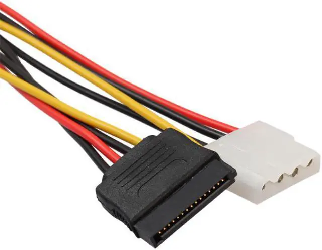 Alt view image 3 of 3 - Graphics Card Power Adapter Cable Dual SATA 15Pin Revolution 15Pin Female+4Pin Computer Power Graphics Power Supply Line