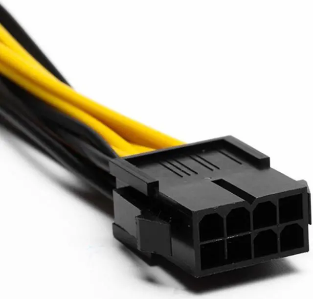 Alt view image 2 of 3 - 8p Female To 2 Port Dual 8pin 6+2p Male GPU Graphics Video Card Power Cable Cord 18AWG Wire