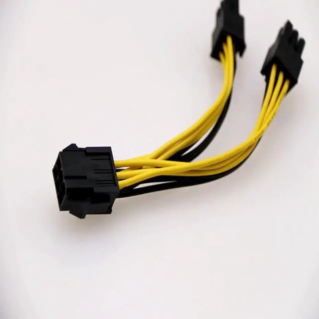 Main image of PCI-Express PCIE 8 Pin To Dual 8 (6+2) Pin VGA Graphic Video Card GPU Adapter Power Supply Splitter Cable 100mm