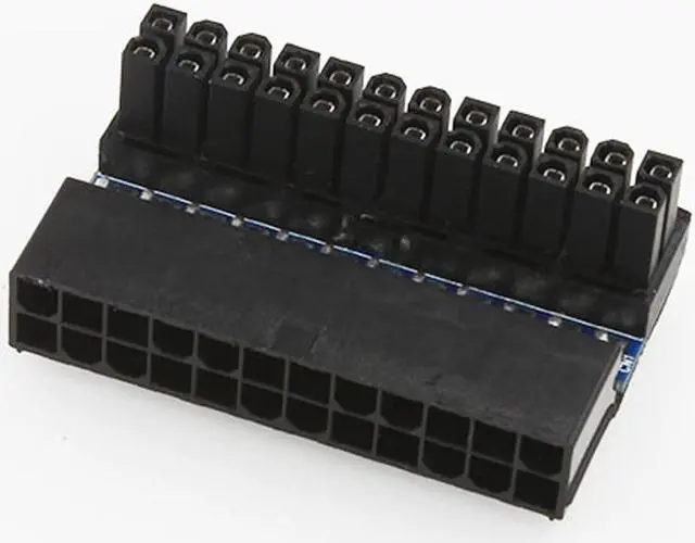 Main image of ATX 24Pin Atx 90 degree 24 pin to 24pin Power Plug Adapter Mainboard Motherboard Power Connectors Modular Power Supply Cables