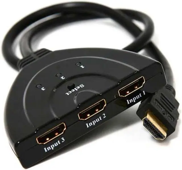 Alt view image 2 of 4 - 3 Port 4K HDMI Cable Adapter 3 Input 1 Out Auto Switch Splitter Switcher HUB Box HD 3D 1080p For DVD HDTV Computer PS3