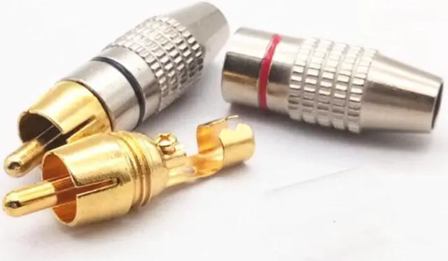 Alt view image 3 of 3 - 10 Pcs RCA Plug Video Locking Cable Connector Gold Plated