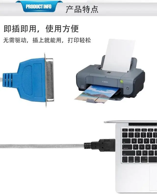 Alt view image 2 of 4 - USB2.0 Print Cable Male To Female Parallel Port Cable IEEE 1284 36pin Printer Adapter Converter USB To DB36 CN36 1.5M 1Pcs
