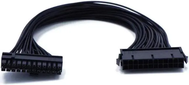Alt view image 2 of 3 - 18AWG ATX 24(20+4)Pin Female Motherboard PSU Power Supply Male To Female 24Pin PSU Extension Cable Mainboard Adaptor 32CM